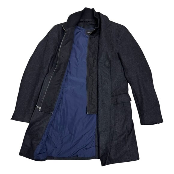 BANANA REPUBLIC Wool Blend Designer Winter Business Casual Pea Coat Women Medium - Picture 2 of 7